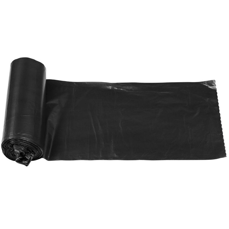 Black star-seal trash bag on perforated roll
