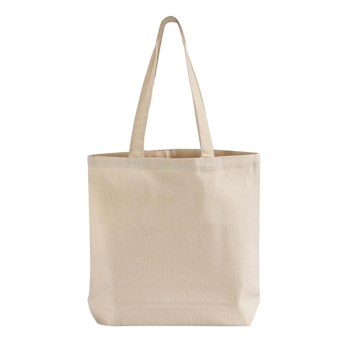 Gusseted Canvas Shopping Tote Bag